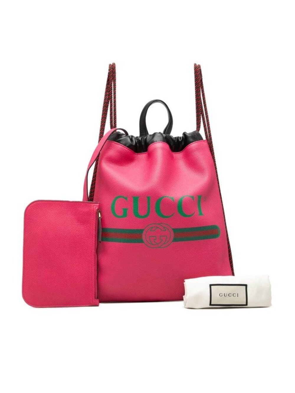 Gucci Drawstring Backpack Pink Leather - Picture 7 of 7